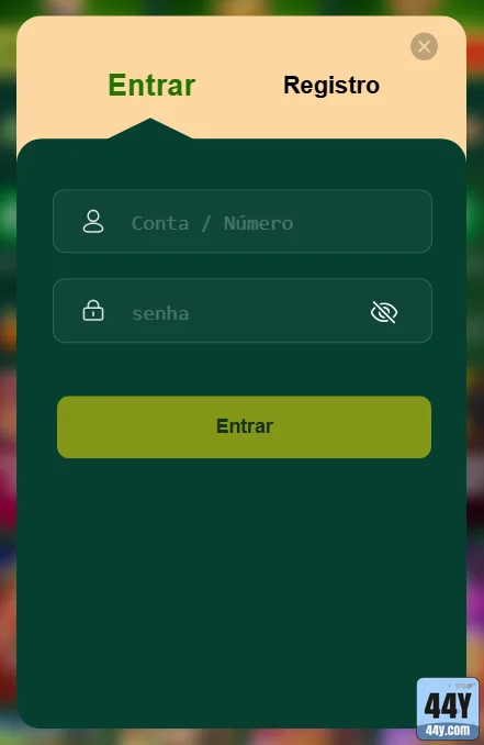 44y - login premium - Entrar na Conta